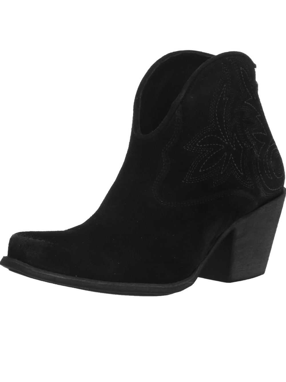 Ariat Layla Wome Black Suede Ankle Booties with Western-Inspired Cut size 8.5 B